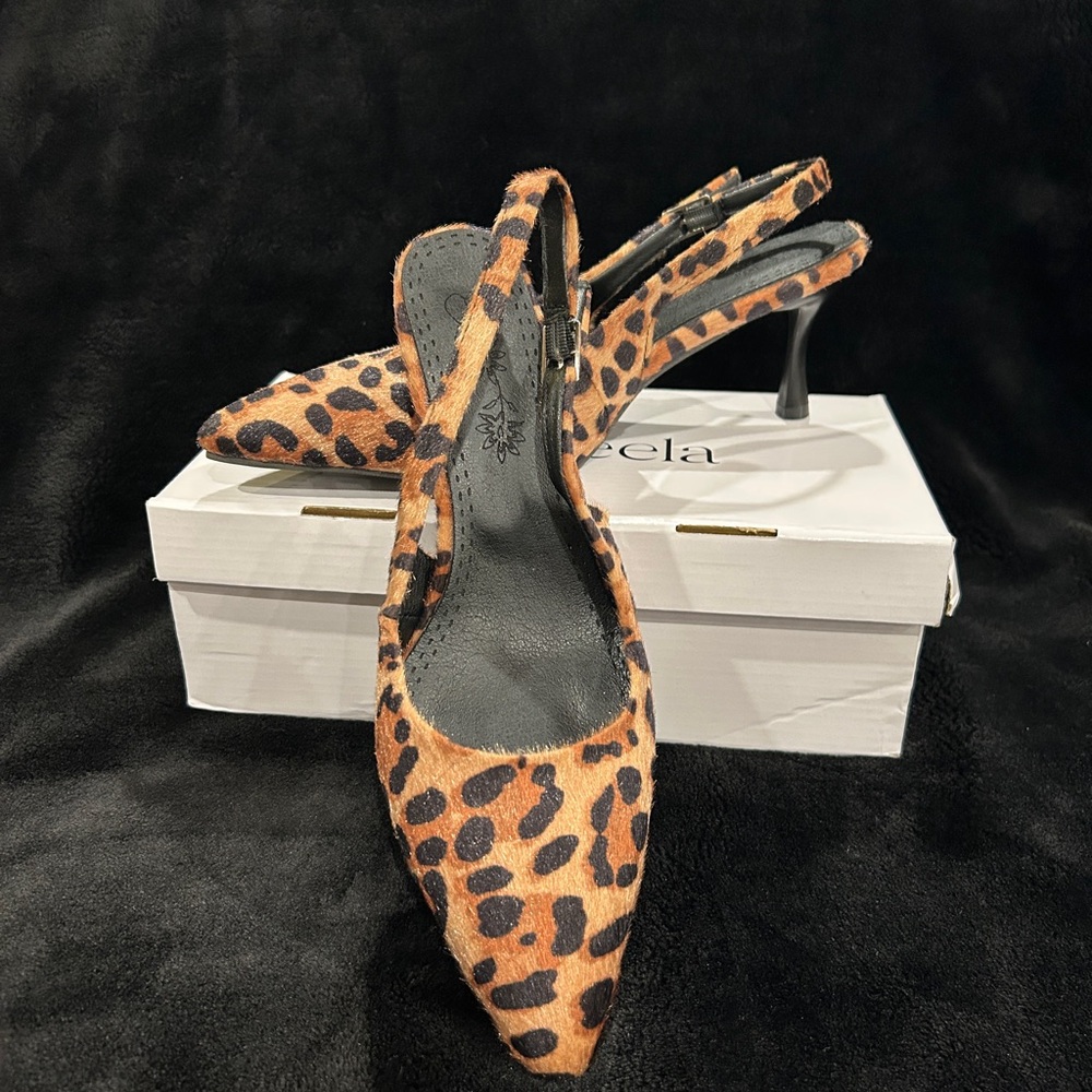 Leopard Print Slingback Heels